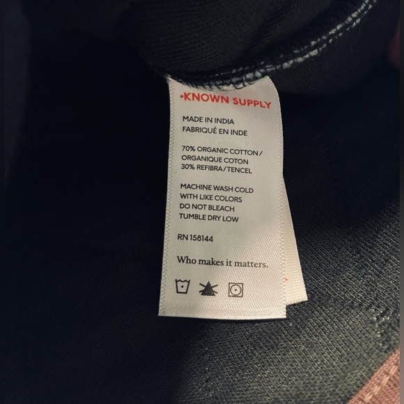 NWT Known Supply Elderberry Quilted Jacket Black Fudge Organic Cotton Fair Trade - Picture 9 of 9